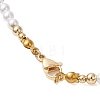 Shell Pearl & Natural Rose Quartz Pendants Necklaces NJEW-JN04903-5