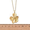 304 Stainless Steel Flower Pendant Cable Chain Necklaces for Men Women NJEW-K308-05F-G-5