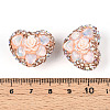 Heart Shape Polymer Clay Pave Rhinestone Beads RB-T018-03D-3