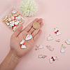 Alloy Enamel Bunny Pendants ENAM-CJ0001-36-8