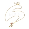 Natural Green Aventurine and Agate Copper Wire wrapped Christmas Tree Pendant Brass Cable Chain Necklaces for Women NJEW-TA00271-2