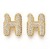 Brass Micro Pave Cubic Zirconia Pendants KK-N254-06G-H-1