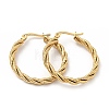 303 Stainless Steel Twist Rope Hoop Earrings with 316 Stainless Steel Pins for Women X-EJEW-F285-38G-1