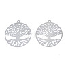 Non-Tarnish 201 Stainless Steel Filigree Pendants STAS-S118-049-1