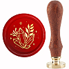 Brass Wax Seal Stamp with Handle AJEW-WH0184-0989-1