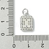 Rack Plating Brass Micro Pave Clear Cubic Zirconia Charms KK-G501-01X-P-3