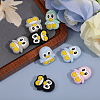 10Pcs 5 Colors Penguin Food Grade Eco-Friendly Silicone Beads SIL-GO0001-13-4