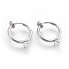 Brass Clip-on Hoop Earrings KK-L169-06P-2