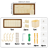 Bamboo & Plastic Rattan Hole Board Jewelry Display Stands ODIS-GA0001-89-2