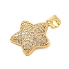 Brass Micro Pave Cubic Zirconia Pendants X-KK-A228-03G-2