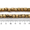 Electroplated Natural Lava Rock Beads Strands G-A256-D01-01G-4