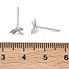 Brass Stud Earrings for Women EJEW-F403-06P-5