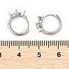 Brass Clear Cubic Zirconia Hoop Earrings EJEW-Q014-27P-3