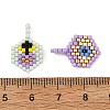 Glass Seed Beaded Pendants PALLOY-MZ01436-3