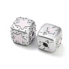 Printed Carved Opaque Acrylic Beads AC-CBADA7D-13-2
