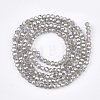 Faceted(32 Facets) Electroplate Glass Beads Strands X-EGLA-R016-4m-27-2