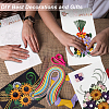 AHADERMAKER Flower/Bird Pattern Cardboard DIY Paper Quilling Tools Drawings Sample Cards DIY-GA0006-36-7