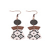 Alloy with Imitation Leather Dangle Earrings FS-WG30D02-09-1