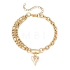 Heart Alloy Charm Bracelets BJEW-JB12775-02-4