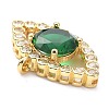 Brass Micro Pave Cubic Zirconia Pendants ZIRC-P087-01G-C-3