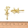 Brass Stud Earrings EJEW-B118-02G-5