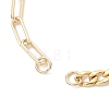 304 Stainless Steel Figaro Chain and Brass Paperclip Chain Bracelet Making AJEW-JB01567-2