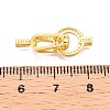 925 Sterling Silver Micro Pave Clear Cubic Zirconia Fold Over Clasps STER-T007-111G-3