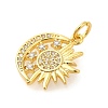 Rack Plating Brass Micro Pave Cubic Zirconia Pendants KK-S396-68G-2