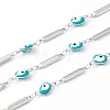 304 Stainless Steel Enamel  Link Chains STAS-H145-19P-1