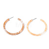 Cellulose Acetate(Resin) Half Hoop Earrings KY-S163-372B-02-3