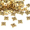 Tibetan Style Alloy Bead Caps X-TIBEB-Q018-AG-FF-1