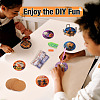 Halloween DIY Diamond Painting Cup Mat Kits DIY-TAC0012-71-22