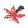 Glass Seed Beaded Pendants PALLOY-MZ01251-02-4