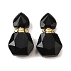 Natural Obsidian Perfume Bottle Pendants G-L623-12G-06-1