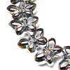 Electroplated Transparent Glass Beads Strands GL-CBA98F0-03B-2