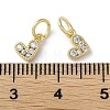 Rack Plating Brass Micro Pave Cubic Zirconia Pendants KK-P245-02G-3