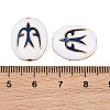 Brass Enamel Beads KK-CBA7BFE-01G-02-3