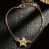 Alloy Micro Pave Clear Cubic Zirconia Link Bracelets for Women AL-CBA3C8B-04G-1