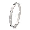 Hollow Heart 304 Stainless Steel Bangles for Women BJEW-Z092-11P-4