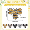 CRASPIRE 12Pcs 6 Styles Bees Hotfix Rhinestone Appliques DIY-CP0009-67-2