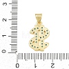Brass Micro Pave Sky Blue Cubic Zirconia Pendants CU-CBA4A93-02B-G-3