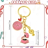 Alloy Enamel Disc & Gramophone & Musical Note Pendant Decorations KEYC-YW00286-04-2