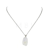 Natural Quartz Nugget Pendant Necklace with 304 Stainless Steel Chains NJEW-JN04385-01-2