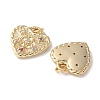 Brass Micro Pave Clear Cubic Zirconia Pendants KK-Q031-44G-10-2