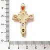 Rack Plating Brass Micro Pave Cubic Zirconia Links KK-P287-51G-04-3