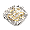 Two Tone 304 Stainless Steel Pendants STAS-K322-18D-GP-2