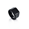 Square Titanium Steel Finger Rings WGB1DFB-04-2