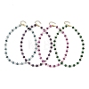 Dyed Natural White Jade Rondelle Beaded Necklaces for Women NJEW-JN06683-2