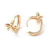 Bowknot Brass Hoop Earrings for Women EJEW-P292-02G-2