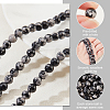  Synthetic Snowflake Obsidian Beads Strands G-NB0003-64-3